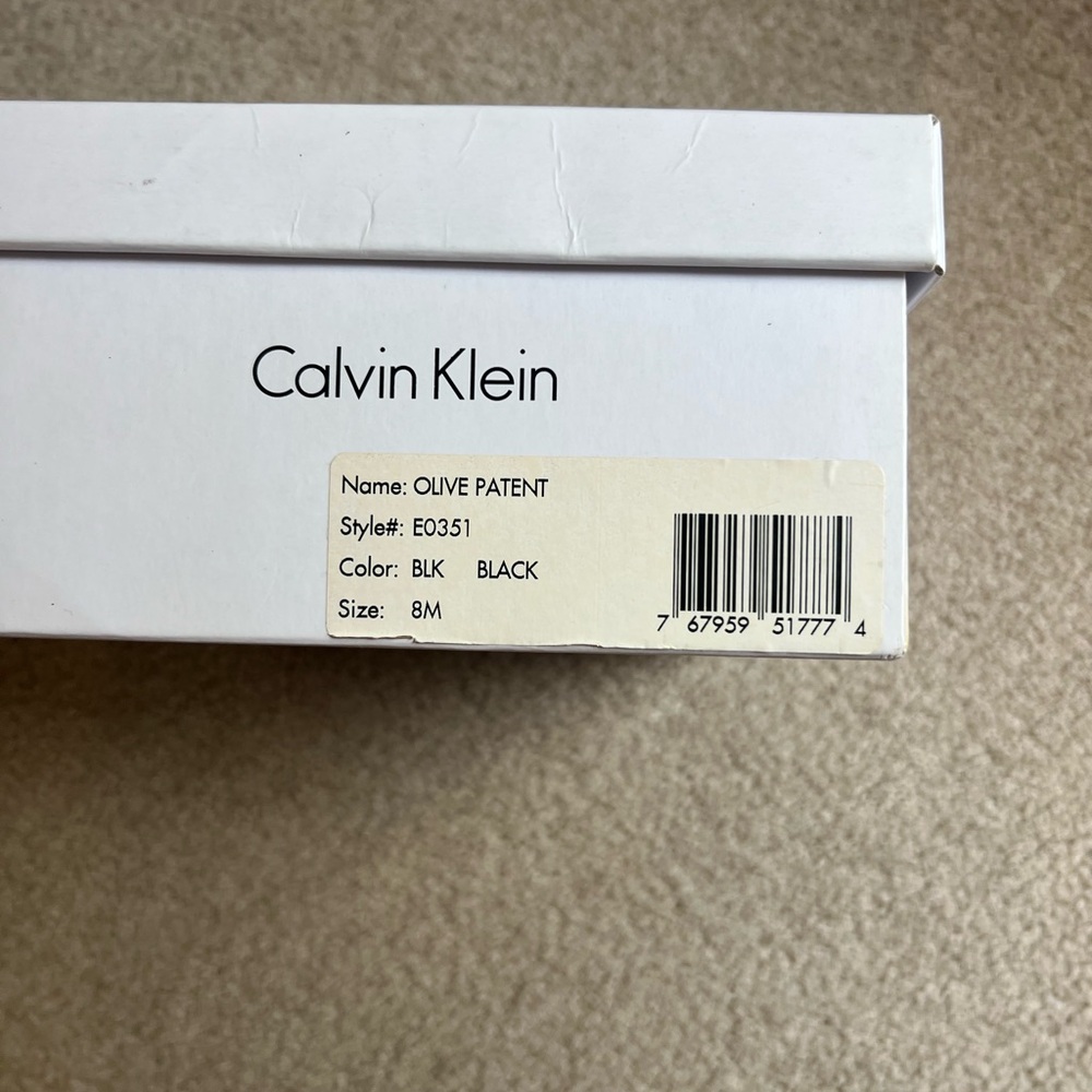 Calvin Klein Chunky Patent 4” Heels “Olive” - Picture 7 of 8